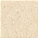 Caselio|Beige Borneo tropische Blätter Tapete|Modern