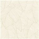 Caselio|Papier peint grandes feuilles blanches, style collage|Moderne
