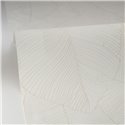 Caselio|Papier peint grandes feuilles blanches, style collage|Moderne