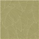 Caselio|Green tropical large leaf wallpaper|Living Room