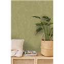 Caselio|Papier peint grandes feuilles tropicales vertes|Salón