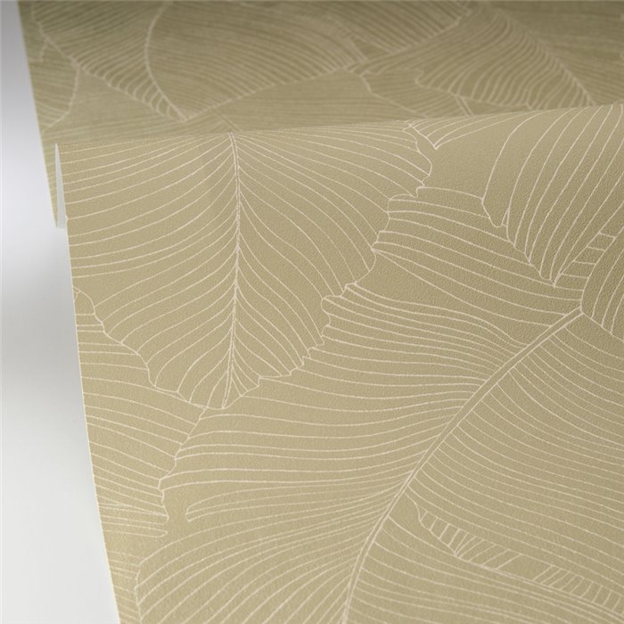 Papel pintado hojas grandes tropicales verde - Caselio Borneo 106507170