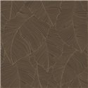 Caselio|Black and brown floral large leaf wallpaper|Living Room