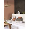 Caselio|Black and brown floral large leaf wallpaper|Living Room