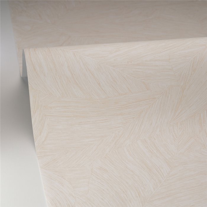 Caselio|White palm leaf wallpaper|Wallpaper
