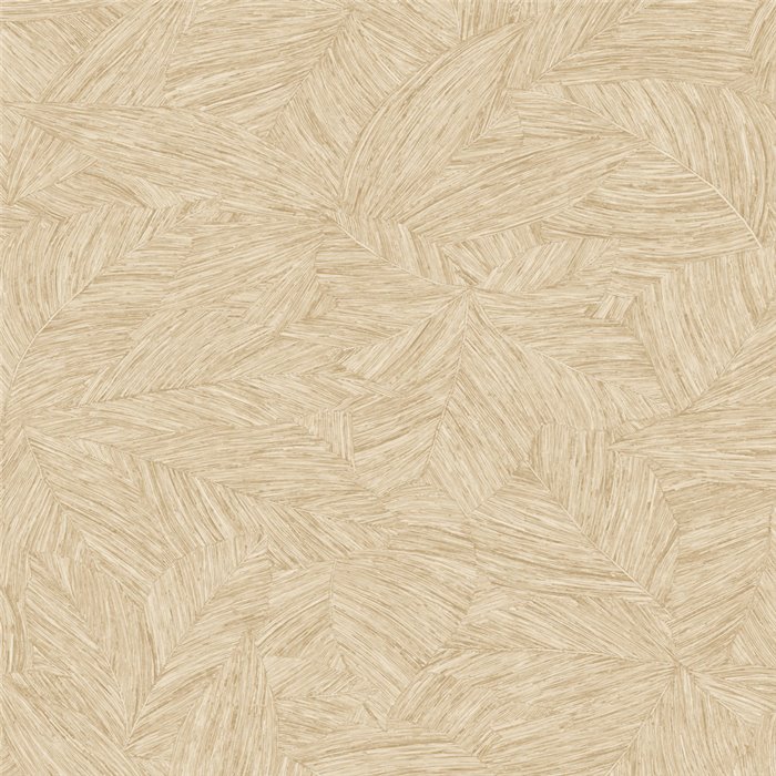 Papel pintado hojas de palma color beige floral - Caselio Borneo 106511010