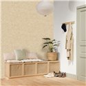 Caselio|Papier peint floral feuilles de palmier beige|Salón