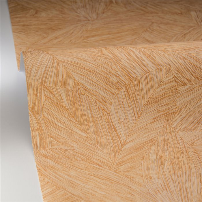 Caselio|Yellow tropical palm leaf wallpaper|Bedrooms