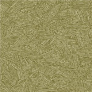 Caselio|Papier peint floral feuilles de palmier beige|Salón