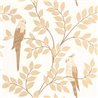 Caselio|Papier peint fleurs avec cacatoès et perruches|Tropical