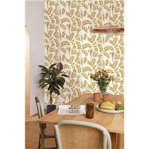 Grandeco|Papier peint feuilles de palmier couleur turquoise tropical|Tropical 2