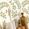 Caselio|Green wallpaper with flowers and tropical birds|Tropical