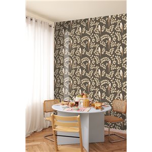 Caselio|Tropical floral wallpaper with green parakeets|Tropical 2