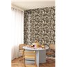 Caselio|Papier peint style tropical avec perruches noires|Tropical