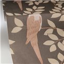 Caselio|Papier peint style tropical avec perruches noires|Tropical