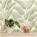 Caselio|Papier peint tropical feuilles de bananier vertes|Tropical