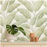 Caselio|Papel pintado hojas de banano tropical verde|Tropical
