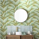 Caselio|Wallpaper with green tropical banana leaves|Tropical