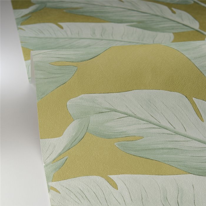 Caselio|Wallpaper with green tropical banana leaves|Tropical