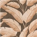 Caselio|Papier peint grandes feuilles de bananier noires|Tropical