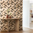Caselio|Papier peint grandes feuilles de bananier noires|Tropical