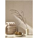 Casadeco|Papier peint effet lin épais beige avec beau chiné|Imitation Tissu
