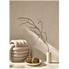 Casadeco|Thick beige linen wallpaper with a beautiful mottled texture|Fabric Imitation
