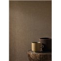 Casadeco|Papier peint effet lin chiné marron|Imitation Tissu