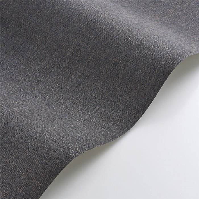 Casadeco|Blaue Textiltapete mit Leineneffekt und schöner Melierung|Textilimitation