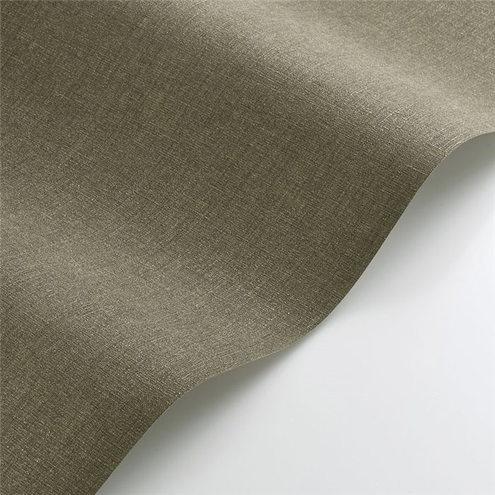 Casadeco|Mottled thick linen wallpaper in timeless and beautiful green|Fabric Imitation