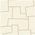 Casadeco|Papier peint textile brodé blanc avec motif géométrique moderne|Imitation Tissu