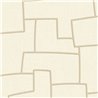 Casadeco|Papier peint textile brodé blanc avec motif géométrique moderne|Imitation Tissu