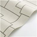 Casadeco|Papier peint moderne effet textile avec broderies et formes géométriques|Imitation Tissu