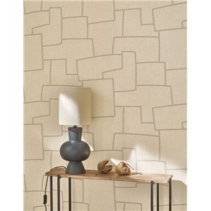 Caselio|Geometrische Tapete in Schwarz und Beige, künstlerischer Stil|Geometrisch 2