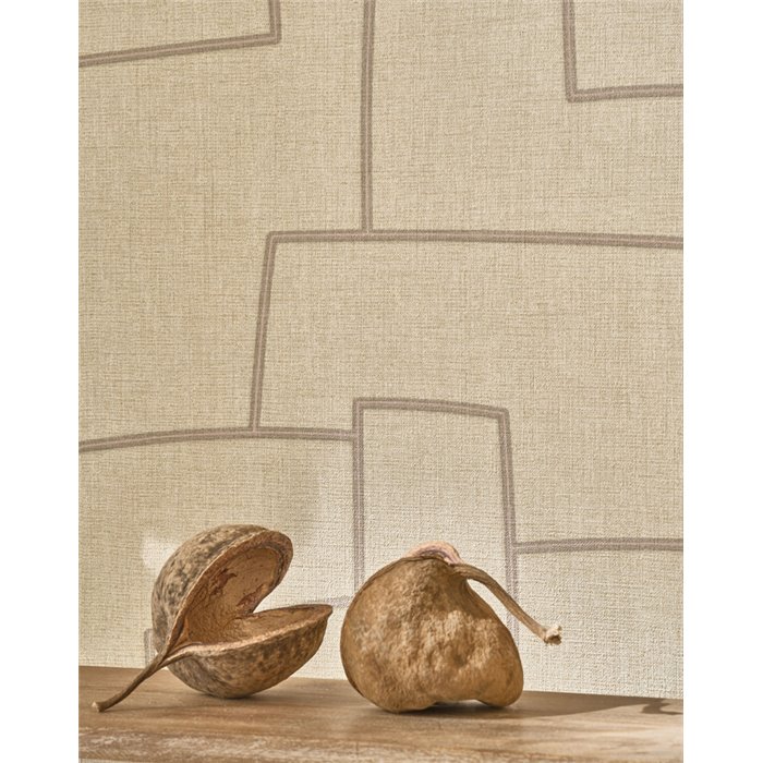 Casadeco|Embroidered textile effect wallpaper in modern style|Fabric Imitation