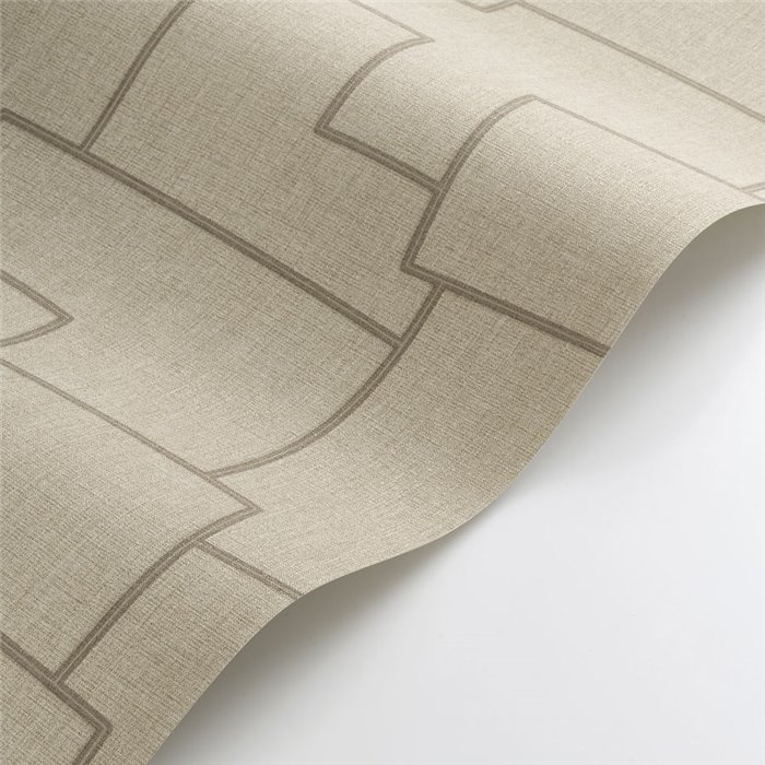 Casadeco|Bestickte Tapete im modernen Textilstil|Textilimitation