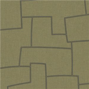 Casadeco|Tapete in smaragdgrüner Musselin-Optik|Grün