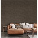 Casadeco|Papier peint salon moderne avec broderie géométrique sur toile|Imitation Tissu