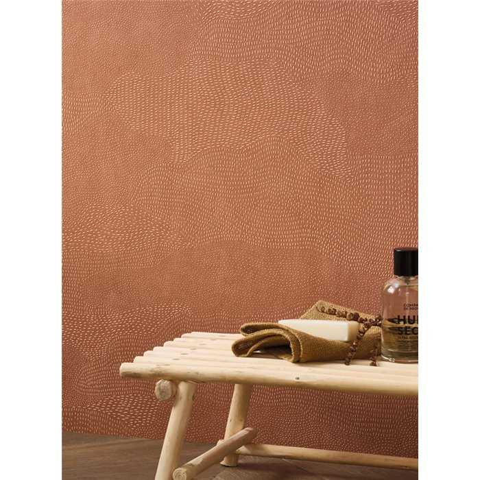 Casadeco|Papier peint moderne avec touche ethnique et motif de points abstraits|Papier Peint