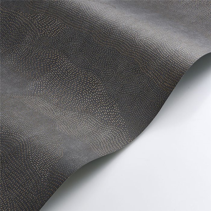 Papel pintado moderno azul con puntos en forma de nubes abstractas - Casadeco Matera 201136969