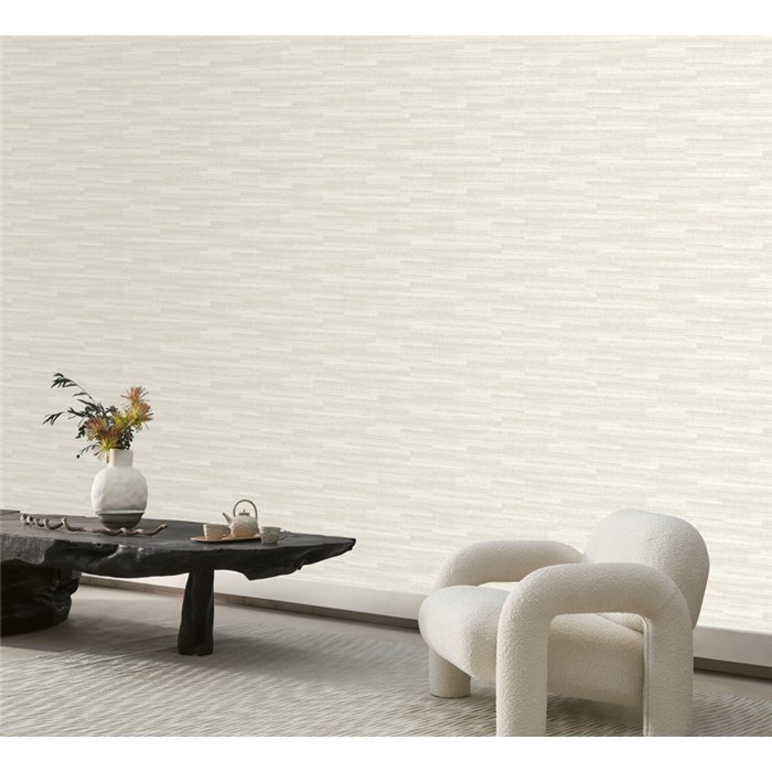 Casadeco|Papier peint style contemporain tons clairs avec texture effet bois|Imitation Bois