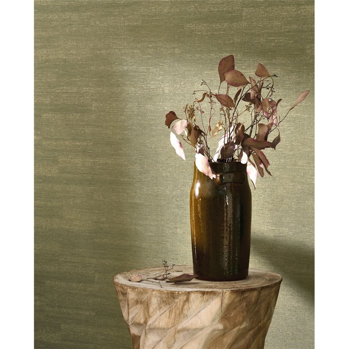 Casadeco|Papel pintado textura abstracta con pátina verde|Imitacion Madera