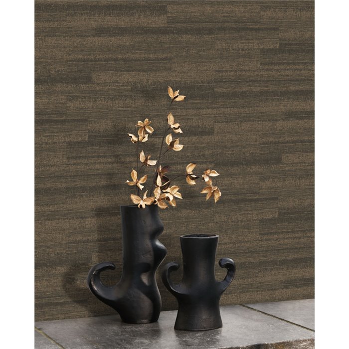 Casadeco|Papel pintado estilo étnico moderno con textura efecto madera patinada|Imitacion Madera