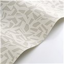 Casadeco|Papier peint effet lin blanc cassé avec motifs géométriques style ethnique|Papier Peint