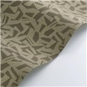Casadeco|Modern ethnic-style green wallpaper with linen-effect texture|Wallpaper