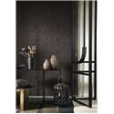 Casadeco|Ethnic-style black wallpaper, modern and linen-effect|Wallpaper