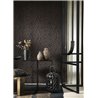 Casadeco|Ethno-Tapete in Schwarz mit Leinenoptik im modernen Stil|Tapeten