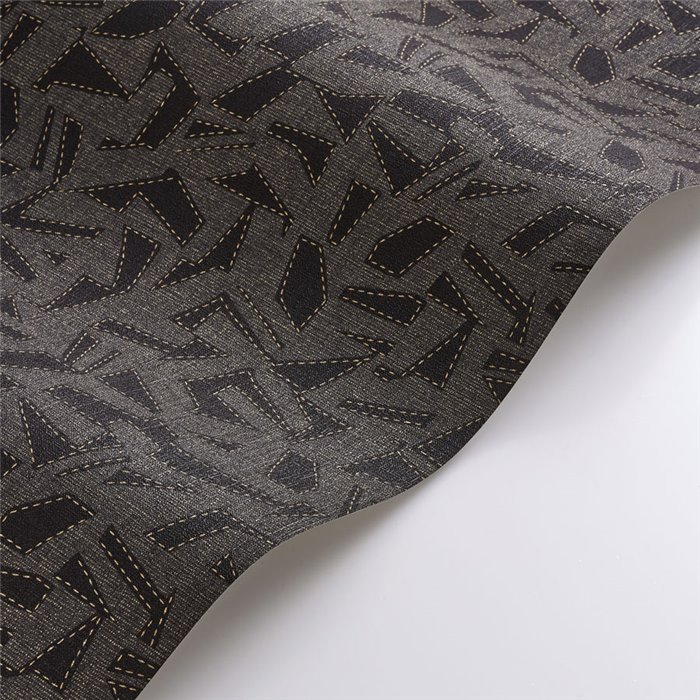 Casadeco|Ethnic-style black wallpaper, modern and linen-effect|Wallpaper