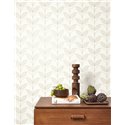 Casadeco|Elegant beige Art Deco wallpaper, inspired by cabaret tiaras|Wallpaper