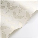 Casadeco|Papel pintado elegante beige estilo Art Deco, inspirado en tiaras de cabaret|Papel Pintado